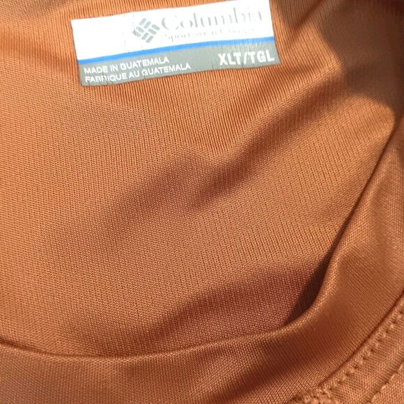 Columbia PFG Long Sleeve Fishing Shirt Rust Orange XLT/TGL Polyester - Picture 9 of 12